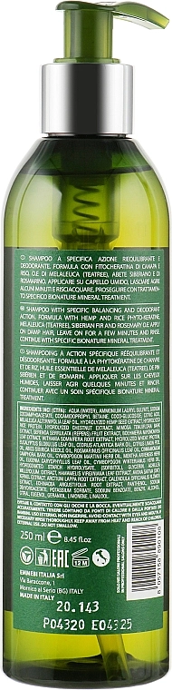 Emmebi Italia Шампунь проти гіпергідрозу з олією чайного дерева BioNatural Mineral Treatment Hyperhidrosis Shampoo - фото N4