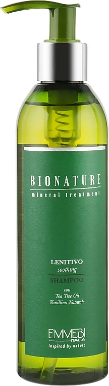 Emmebi Italia Шампунь успокаивающий с маслом чайного дерева BioNatural Mineral Treatment Soothing Shampoo - фото N3