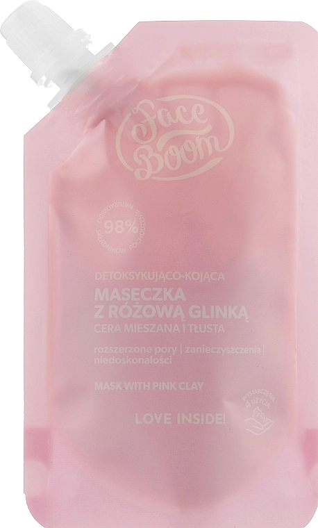 BodyBoom Заспокійлива маска-детокс для обличчя з рожевою глиною Face Boom Mask With Pink Clay - фото N1