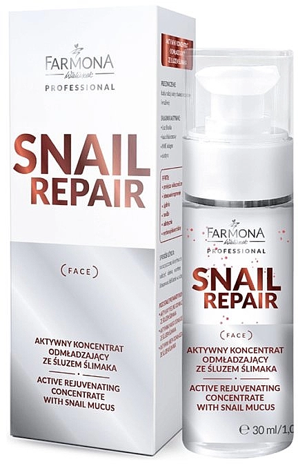 Farmona Professional Активний омолоджувальний концентрат зі слизом равлика Snail Repair Active Rejuvenating Concentrate With Snail Mucus - фото N1