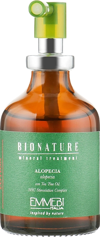 Emmebi Italia Лосьйон проти алопеції з олією чайного дерева BioNatural Mineral Treatment Alopecia Lotion - фото N2