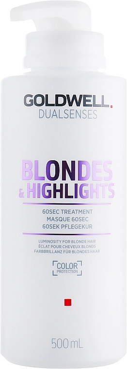 Goldwell Маска для освітленого та мельованого волосся Dualsenses Blondes & Highlights 60sec Treatment - фото N3