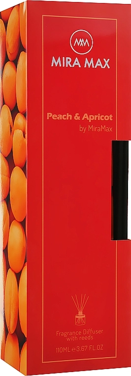 Mira Max Аромадиффузор + тестер Peach & Apricot Fragrance Diffuser With Reeds - фото N1