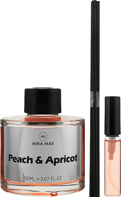 Mira Max Аромадифузор + тестер Peach & Apricot Fragrance Diffuser With Reeds - фото N2