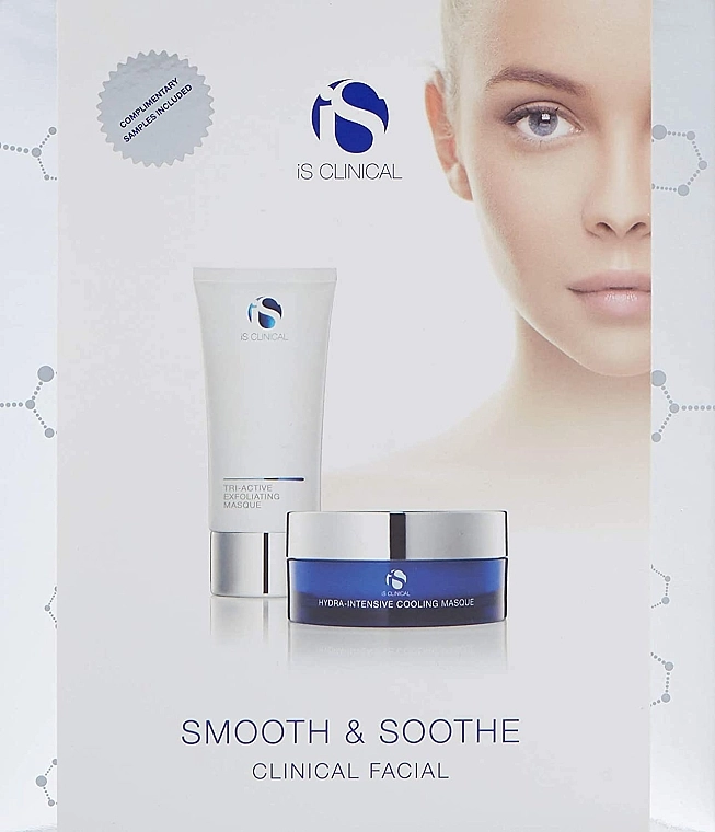 IS CLINICAL Набор Smooth & Soothe Clinical Facial Set (mask/120g + cl/120g + ser/3.75ml + ser/3.75 + em/2g) - фото N1