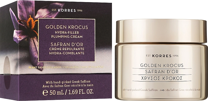 Korres Увлажняющий крем для лица Golden Krocus Hydra-Filler Plumping Cream - фото N2