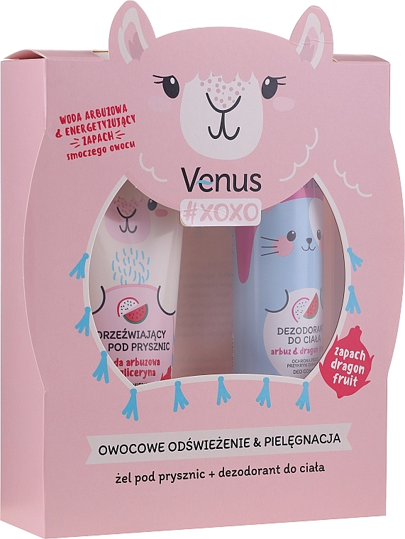 Venus Набор #Xoxo Fruit Refreshment & Care Set (sh/gel/250ml + deo/spray/150ml) - фото N1