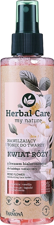 Farmona Увлажняющий тоник для лица "Цветок розы" Herbal Care Moisturising Rose Face Toner with Hyaluronic Acid - фото N1