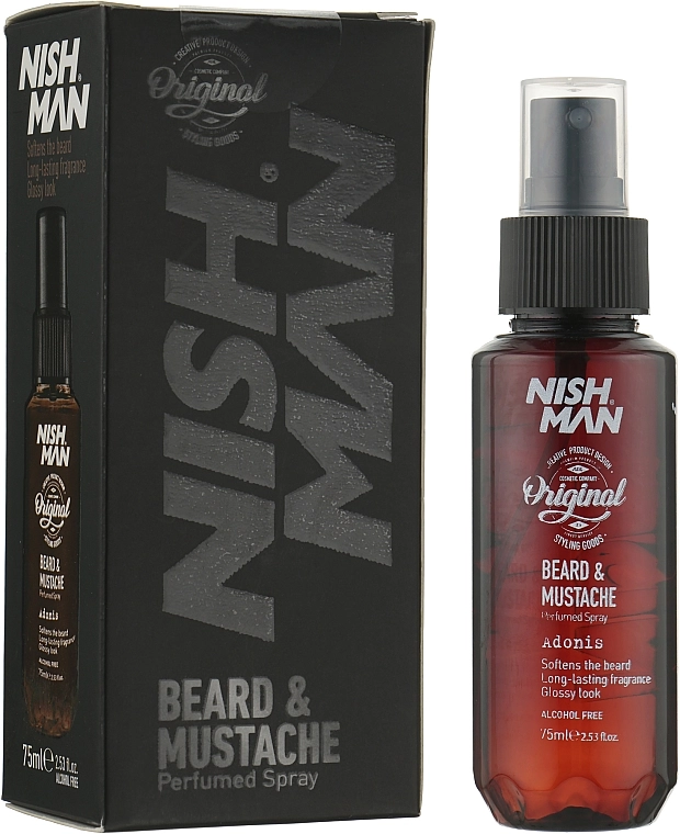 Nishman Спрей для ухода за бородой и усами Beard & Mustache Perfumed Spray Adonis - фото N2