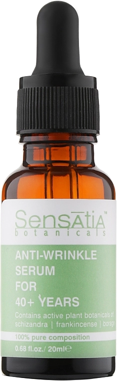 Sensatia Botanicals Сироватка для обличчя від зморщок 40+ Anti-Wrinkle Serum For 40+ - фото N1