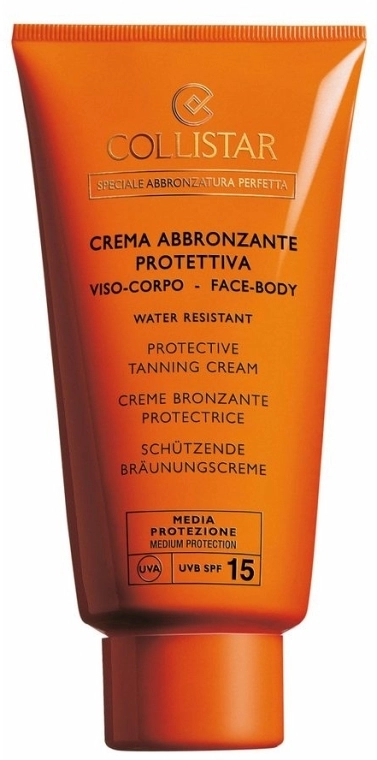 Collistar Солнцезащитный крем для лица и тела Crema Abbronzante Protettiva Media SPF15 - фото N1