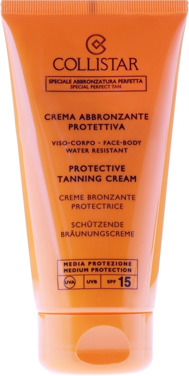 Collistar Солнцезащитный крем для лица и тела Crema Abbronzante Protettiva Media SPF15 - фото N3