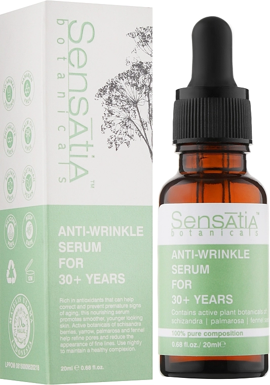 Sensatia Botanicals Сыворотка для лица от морщин 30+ Anti-Wrinkle Serum For 30+ - фото N2