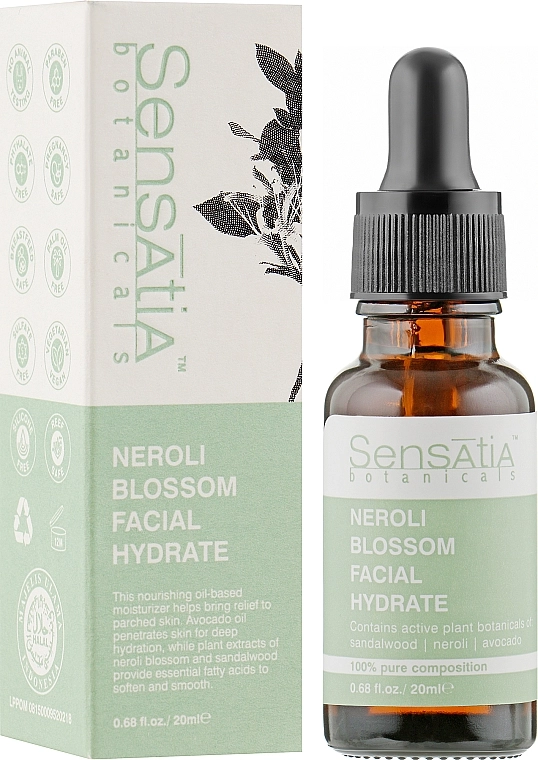 Sensatia Botanicals Увлажняющая эмульсия для лица "Цветение Нероли" Neroli Blossom Facial Hydrate - фото N2