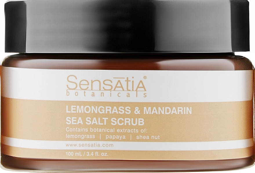 Sensatia Botanicals Скраб для тела "Лемонграсс, мандарин и морская соль" Lemongrass & Mandarin Sea Salt Scrub - фото N1