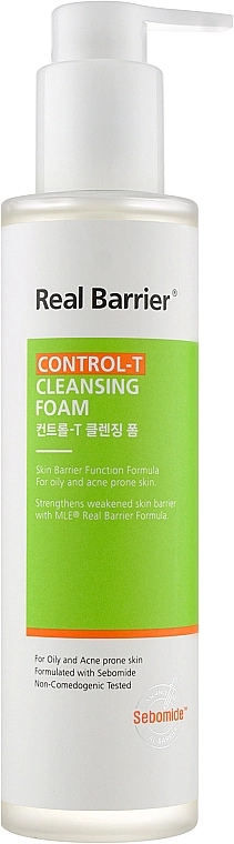 Real Barrier Пінка для шкіри, схильної до жирності Control-T Cleansing Foam - фото N1