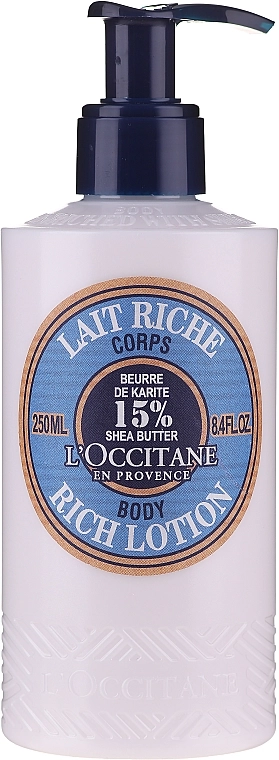 L'Occitane Питательное молочко для тела "Карите" 15% Shea Butter Rich Lotion - фото N1