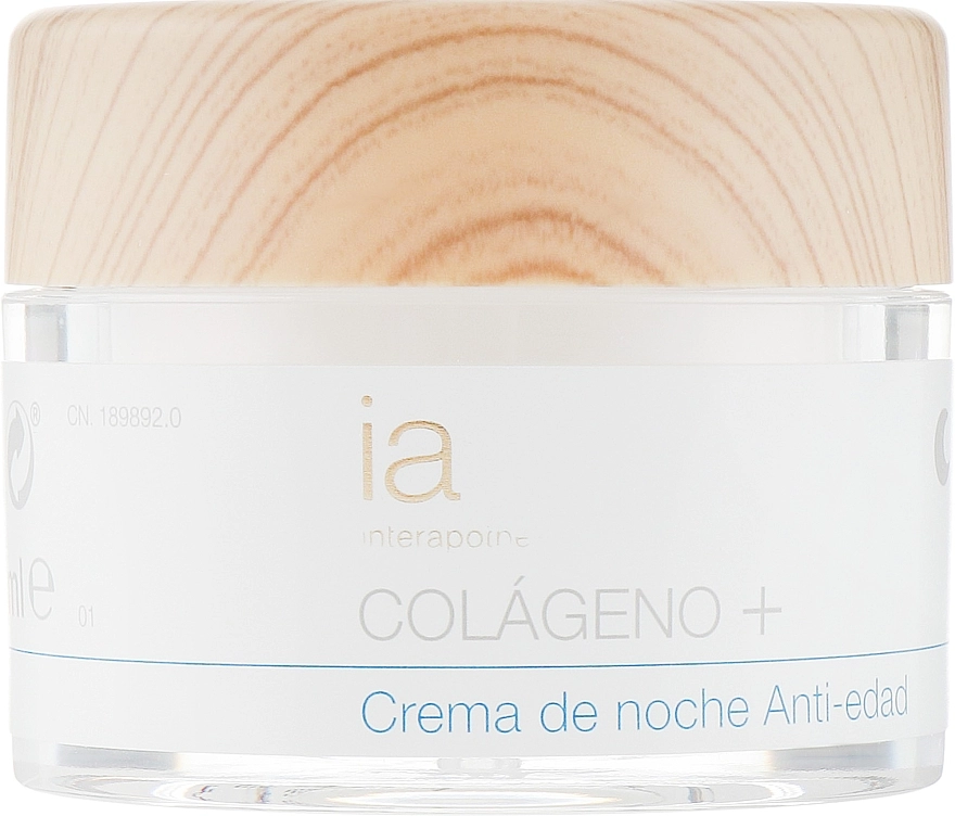Interapothek Ночной антивозрастной крем для лица с коллагеном и витамином С Crema De Noche Anti-Edad Colageno + - фото N2