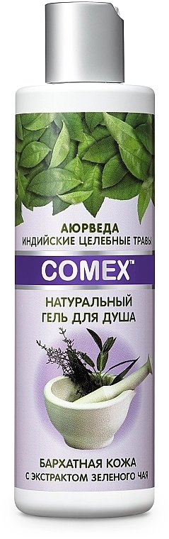 Comex Натуральный гель для душа "Бархатная кожа" с экстрактом зеленого чая - фото N4