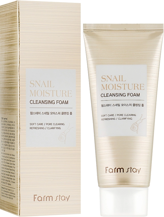 FarmStay Увлажняющая пенка для умывания с муцином улитки Snail Moisture Cleansing Foam - фото N2