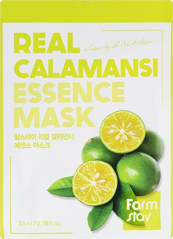 FarmStay Вітамінна маска для обличчя з екстрактом каламансі Real Calamansi Essence Mask - фото N1