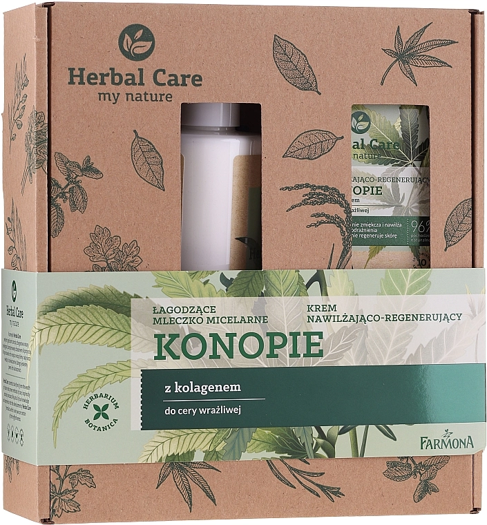 Farmona Набор Herbal Care Hemp Set (f/milk/400ml + f/cr/50ml) - фото N1