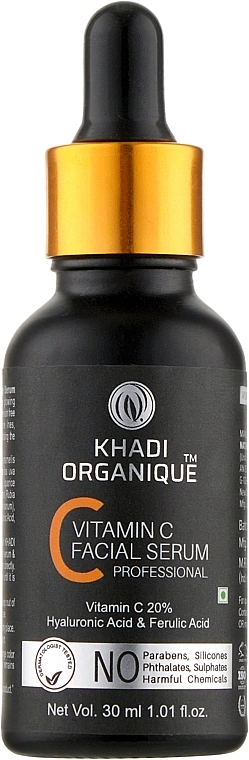 Khadi Organique Омолоджувальна натуральна сироватка для обличчя з вітаміном С Vitamin C Facial Serum - фото N1