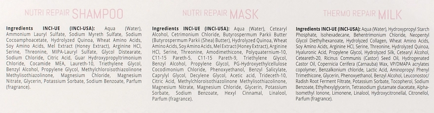 Sensus Набір Kit Nutri Repair Retail (shm/250ml + mask/250ml + hair/milk/125ml) - фото N6