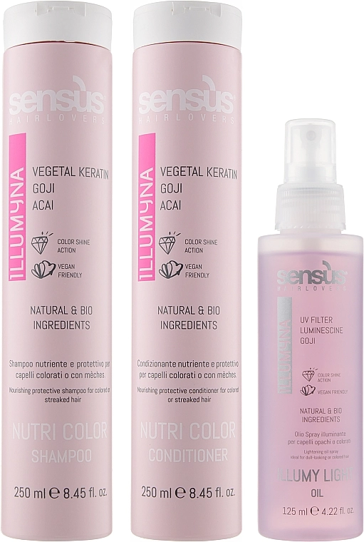 Sensus Набір Kit Nutri Color Retail (shm/250ml + cond/250ml + oil/125ml) - фото N2