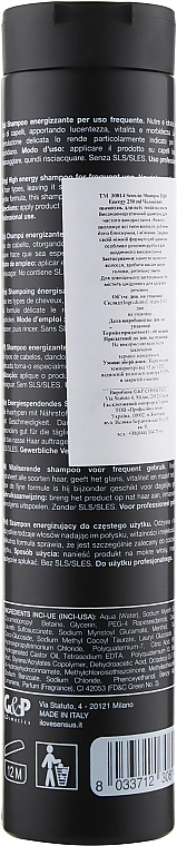 Sensus Чоловічий шампунь для волосся High Energy Shampoo - фото N2
