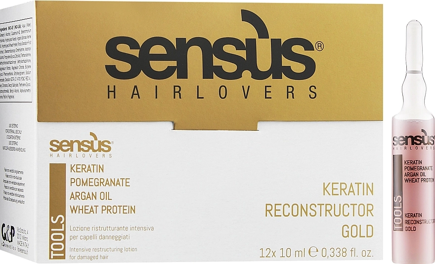 Sensus Кератинові ампули для реконструкції волосся Tools Keratin Reconstructor - фото N2