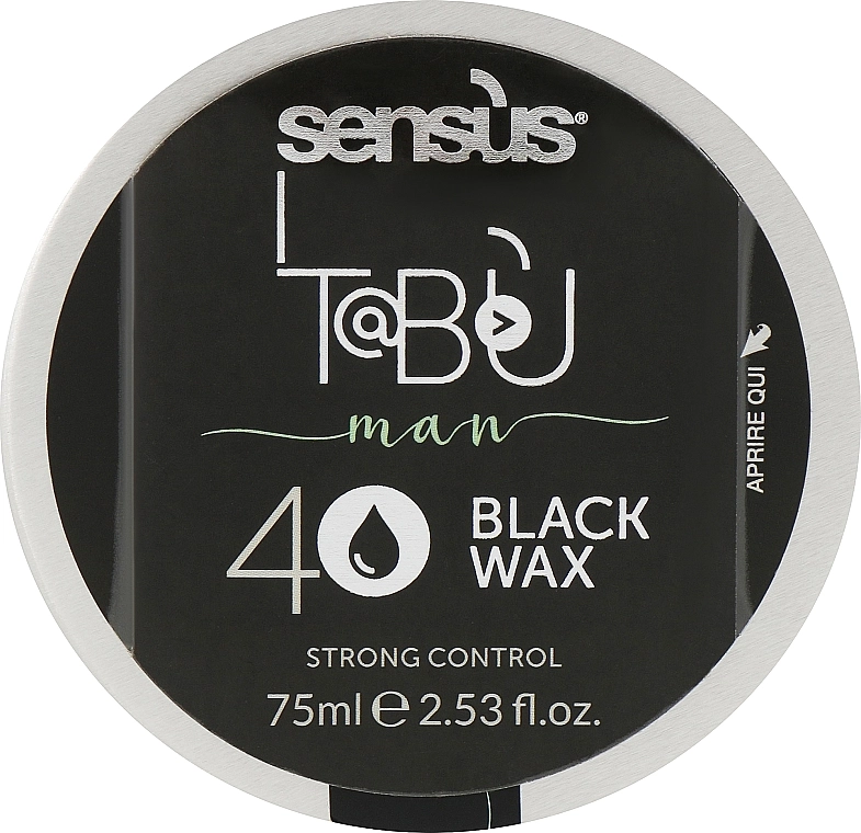 Sensus Черный воск для волос Tabu Black Wax 40 - фото N1