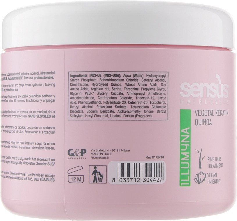Sensus Маска для питания тонких сухих волос Nutri Normal & Fine Mask - фото N2