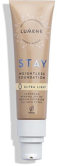 Lumene Stay Weightless Foundation Longwear Mineral SPF 30 Легка стійка тональна основа - фото N1