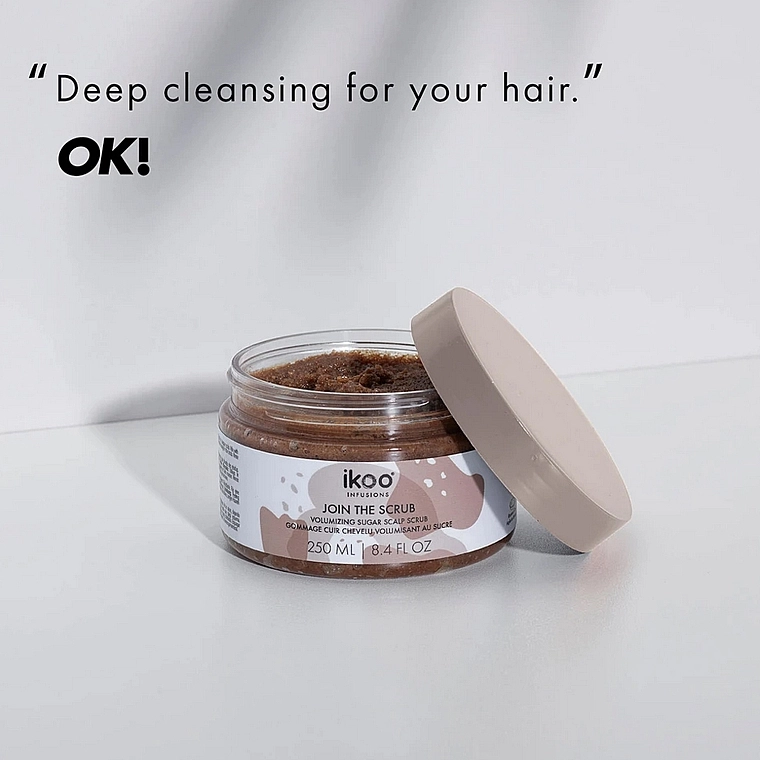 Ikoo Сахарный скраб-пенка "Глубокое очищение и объем" Infusions Volumizing Scalp Scrub - фото N3