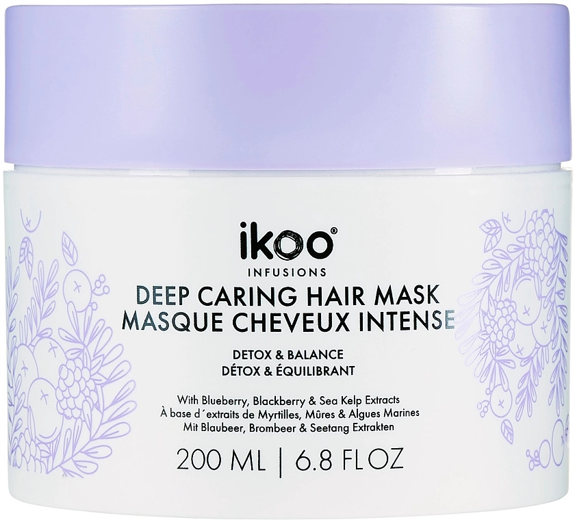 Ikoo Маска-смузи для волос "Детокс и баланс" Infusions Deep Caring Hair Mask - фото N1