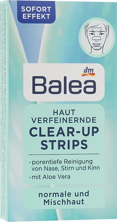 Balea Очищувальні смужки для обличчя Haut Verfeinernde Clear-Up Strips - фото N1