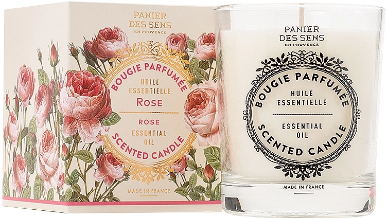 Panier des Sens Ароматизированная свеча "Роза" Rose Scented Candle - фото N1