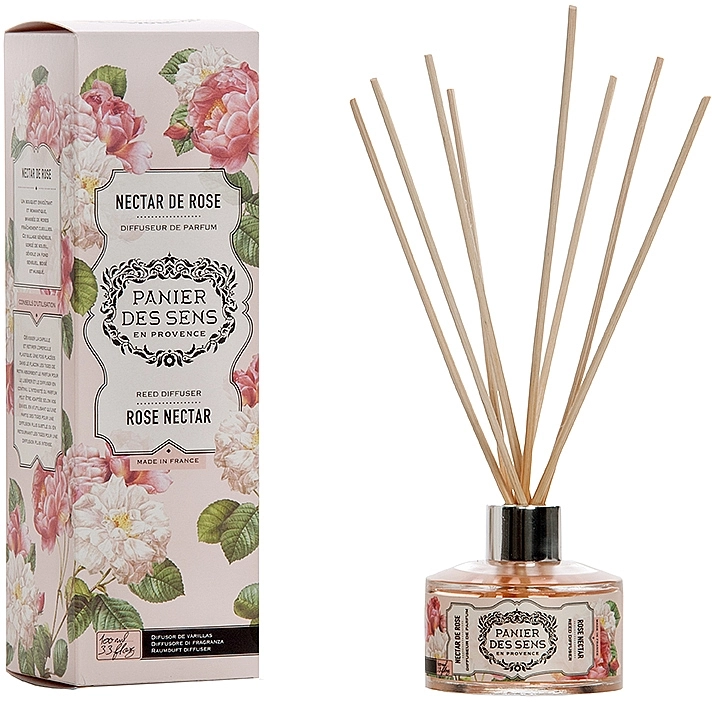 Panier des Sens Диффузор ароматический "Роза" Rose Nectar Reed Diffuser - фото N1