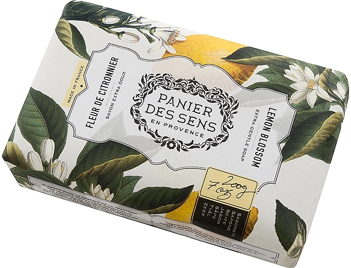 Panier des Sens Экстра-нежное мыло масло ши "Цветок Лимона" Extra Gentle Natural Soap with Shea Butter Lemon Blossom - фото N1