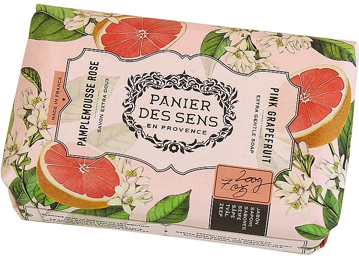 Panier des Sens Экстра-нежное мыло масло ши "Грейпфрут" Shea Butter Soap Bar Pink Grapefruit - фото N1