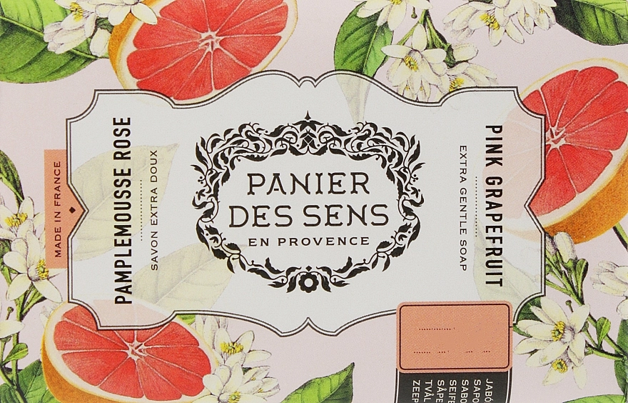 Panier des Sens Экстра-нежное мыло масло ши "Грейпфрут" Shea Butter Soap Bar Pink Grapefruit - фото N2