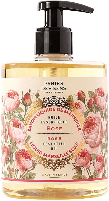 Марсельське рідке мило "Троянда" - Panier des Sens Rose Liquid Marseille Soap, 500ml - фото N1