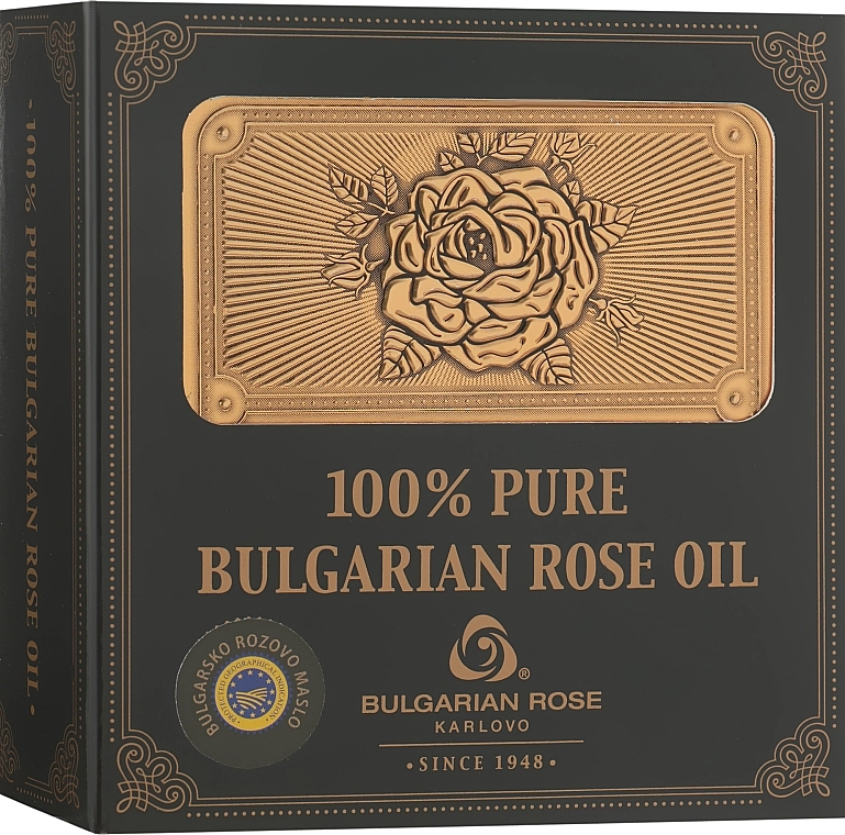 Bulgarian Rose Натуральное масло розы в деревянной коробке Oil - фото N3