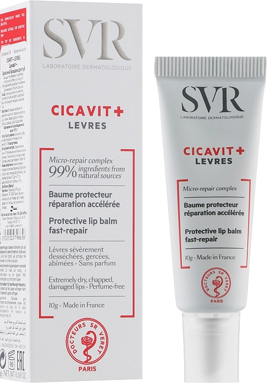 SVR Захисний бальзам для губ Cicavit+ Protective Lip Balm Fast-Repair - фото N2