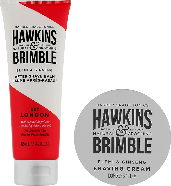 Hawkins & Brimble Набор Grooming Gift Set (shaving/cr/100ml + ash/balm/125ml) - фото N2