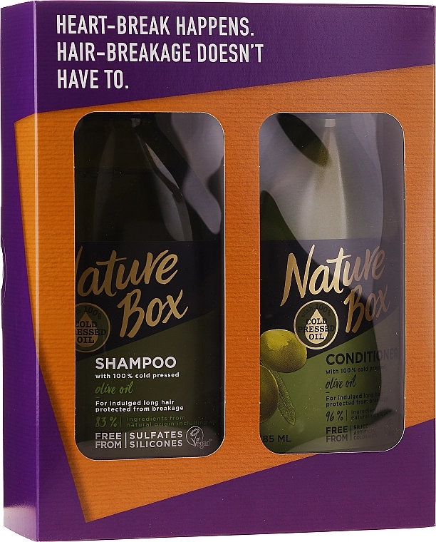 Nature Box Набор Olive Oil Set (shmp/385ml + cond/385ml) - фото N1