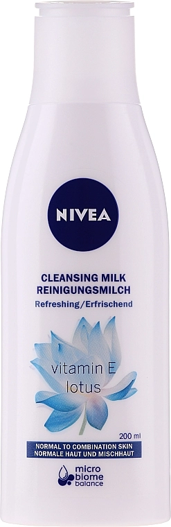 Nivea Visage Vitamine E & Lotus Cleansing Refreshing Milk Очищувальне молочко з вітаміном Е і екстрактом лотоса - фото N1