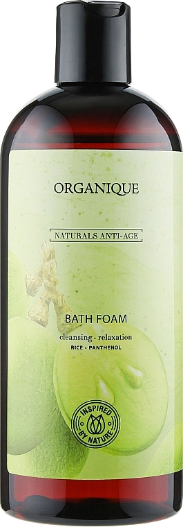 Organique Антивікова піна для ванни "Рис і пантенол" Naturals Anti-Age Bath Foam - фото N1