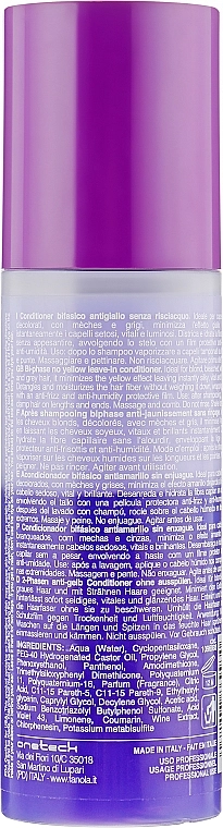 Fanola Двухфазный кондиционер против желтизны No Yellow Bi-Phase Leave-In Conditioner - фото N2